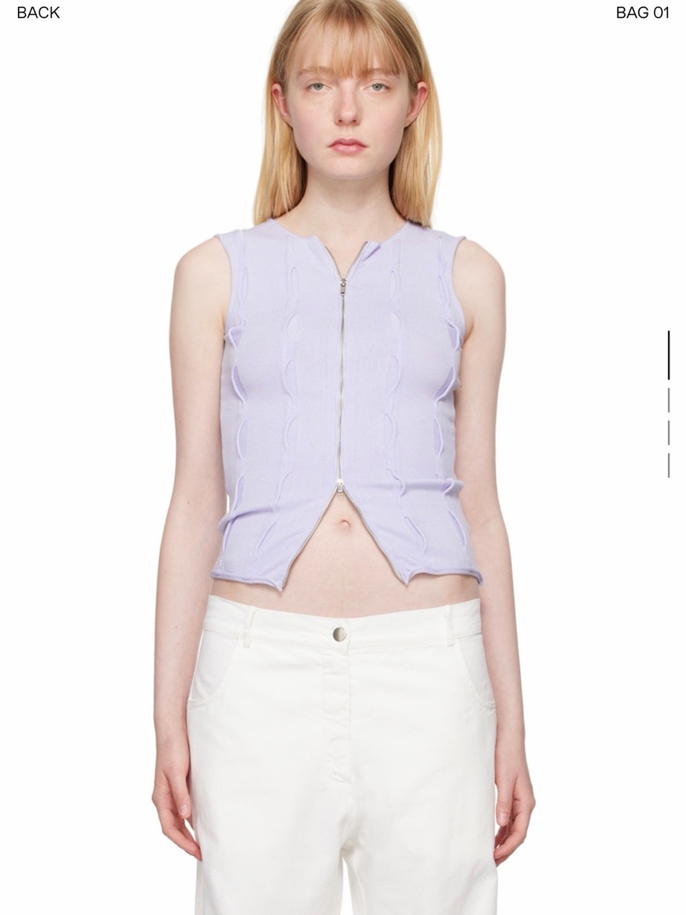 Gimaguas knit zip tank top